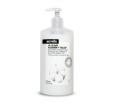 GEL BAÑO ALGODÓN Y TALCO BETRES 750 ML.