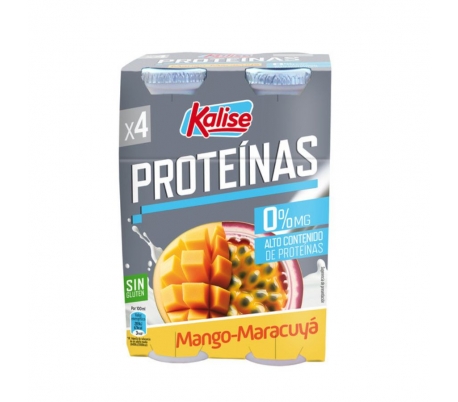YOGUR LÍQUIDO MANGO Y MARACUYÁ PROTEÍNAS KALISE PACK 4X135 GR.