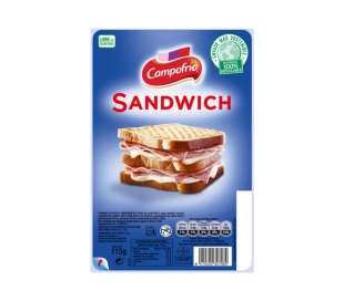 FIAMBRE MAGRO SANDWICH CAMPOFRIO 115 GR.LONCHAS