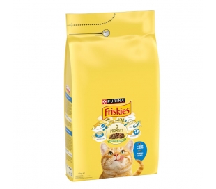 COMIDA GATO SALMÓN Y VERDURAS FRISKIES 4 KG.