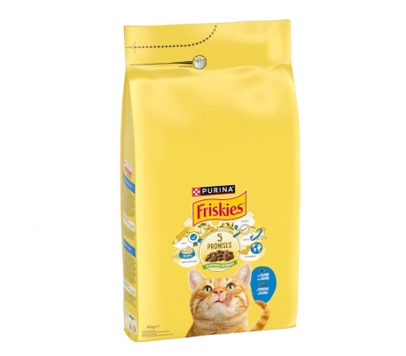 COMIDA GATO SALMÓN Y VERDURAS FRISKIES 4 KG.