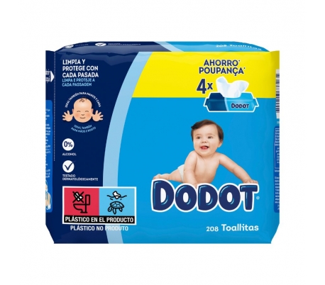 TOALLITAS DODOT 208 UN. TOALLITAS DODOT 208 UN.