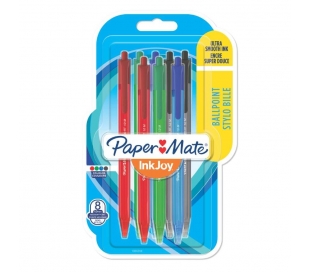 BOLÍGRAFO INKJOY SURTIDO PAPERMATE PACK 8 UN.