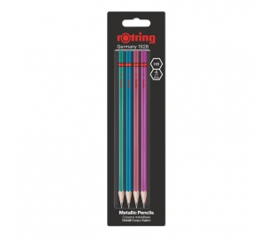 LÁPIZ METÁLICO HB ROTRING PACK 4 UN.