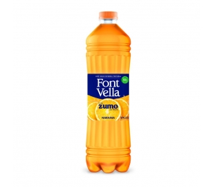AGUA MINERAL NATURAL ZUMO NARANJA FONT-VELLA 1,15 L.