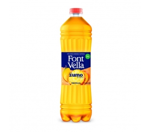 AGUA MINERAL NATURAL ZUMO TROPICAL FONT-VELLA 1,15 L.