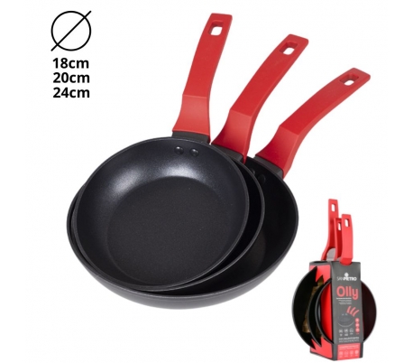 LOTE SARTENES 18-20-24 CM. SAN PIETRO 3 UN.