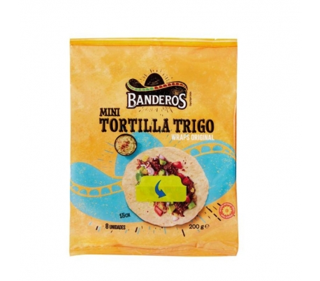 FAJITAS TORTILLAS TRIGO MINI BANDEROS 200 GR.