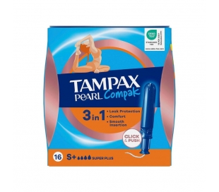 TAMPAX COMPAK PEARL,SUPER PLUS TAMPAX 16 UDS.