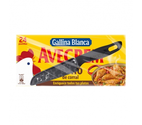 CALDO AVECREM POLLO+CUCHILLO GALLINA BLANCA 24 PASTILLAS.240 GR.