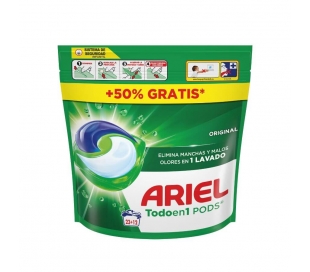DETERGENTE CAPSULAS ORIGINAL ARIEL 665 GR.23+12 CAPSULAS GRATIS