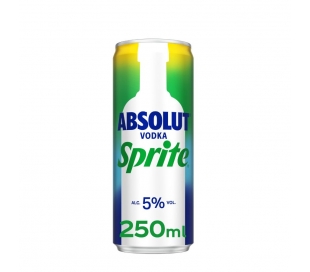 VODKA ABSOLUT SPRITE 250 ML.LATA