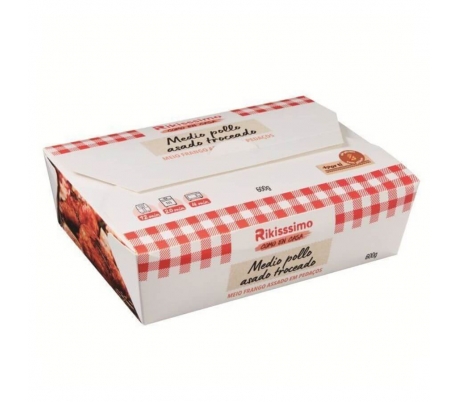 POLLO ASADO MITAD TROCEADO RIKISSIMO 600 GR.