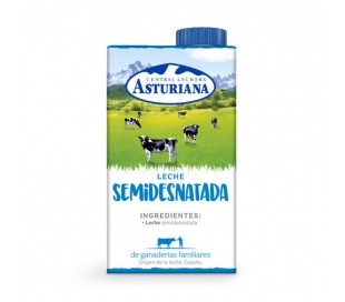 LECHE SEMIDESNATADA ASTURIANA 500 ML.