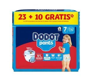 PAÑAL 15 KG.T.7 DODOT PANTS 23+10 GRATIS