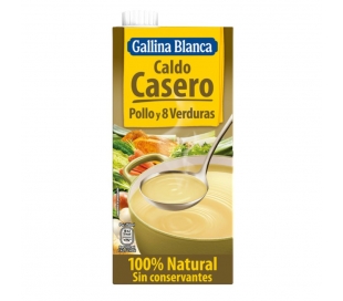 CALDO CASERO POLLO Y 8 VERDURAS GALLINA BLANCA 1 L.BRIK