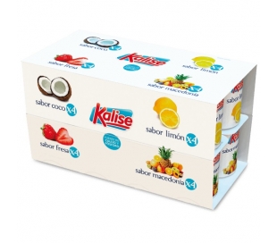 YOGUR SABORES COCO FRESA KALISE PACK 16X125 GRS.