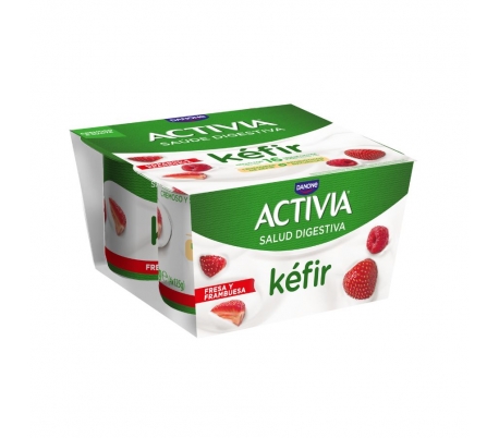 KEFIR FRESA Y FRAMBUESA ACTIVIA PACK 4X125 GR.
