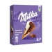 HELADO CONO VAINILLA&CHOCOLATE MILKA PACK 4X120 ML.