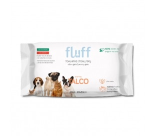 TOALLITAS HUMEDAS TALCO 20X30 CM. FLUFF 40 UN.