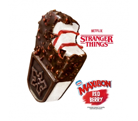 HELADO RED BERRY STRANGER THINGS MAXIBON 140 ML.