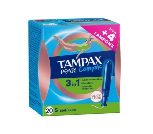 TAMPON PEARL SUPER TAMPAX 20 UN.