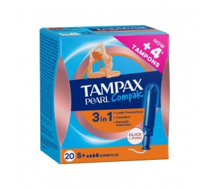 TAMPON PEARL SUPER PLUS TAMPAX 20 UN.