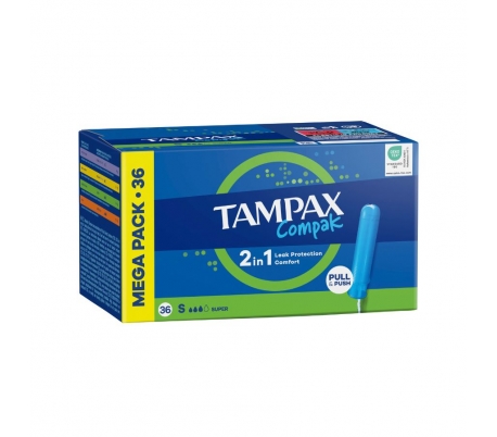 TAMPON COMPAK SUPER TAMPAX 36 UN.