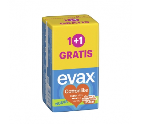 COMPRESA SUPER ALAS EVAX 14+14 UN.GRATIS