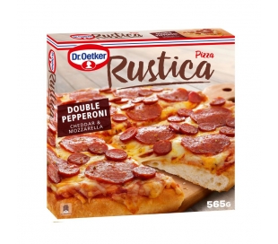 PIZZA RUSTICA DOUBLE PEPPERONI DR.OETKER 565 GR.