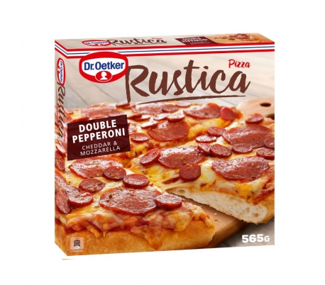 PIZZA RUSTICA DOUBLE PEPPERONI DR.OETKER 565 GR.