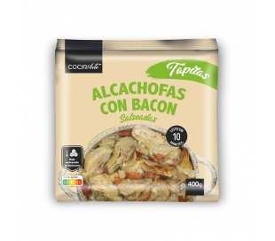 ALCACHOFA CON BACON SALSEADAS COCINARTE 400 GR.