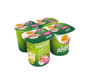 YOGUR BIFIDUS 0%NUECES Y CEREALES REINA PACK 4X125 GR.