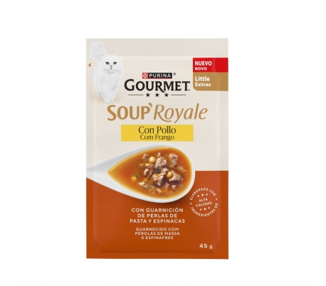 COMIDA GATO SOUP CON POLLO GOURMET PURINA 45 GR.