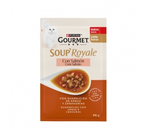 COMIDA GATO SOUP CON SALMON GOURMET PURINA 45 GR.