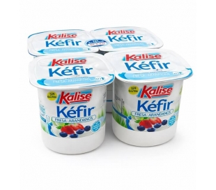 KEFIR FRESA Y ARANDANOS KALISE PACK 4X125 GR.