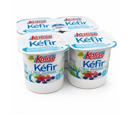 KEFIR FRESA Y ARANDANOS KALISE PACK 4X125 GR.