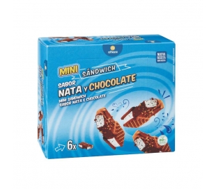 HELADO SANDWICH MINI NATA Y CHOCO ALTEZA PACK 6X85 GR.