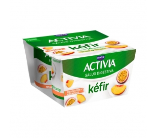 KEFIR MELOCOTON Y MARACUYA ACTIVIA PACK 4X125 GR.