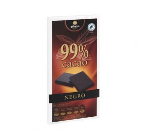 CHOCOLATE NEGRO 99% CACAO ALTEZA 100 GR.