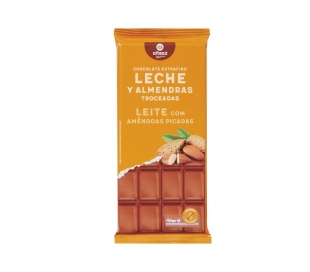 CHOCOLATE LECHE Y ALMENDRAS TROCEADAS ALTEZA 150 GR.