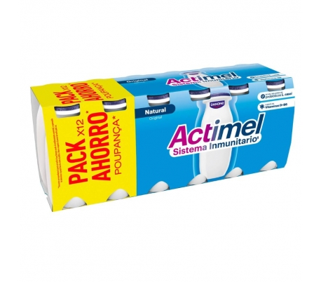 YOGUR L-CASEI NATURAL ACTIMEL DANONE PACK 12X100 GR.