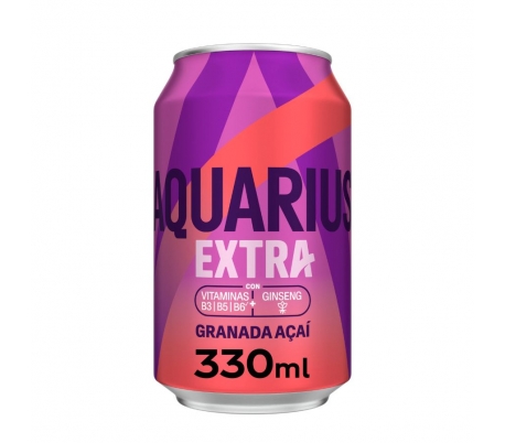 BEBIDA ISOTONICA EXTRA GRANADA Y ACAI AQUARIUS 330 ML.LATA