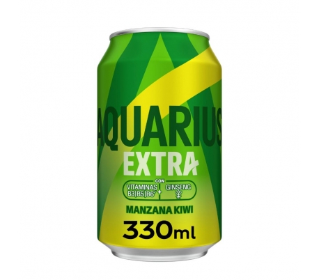 BEBIDA ISOTONICA EXTRA MANZANA KIWI AQUARIUS 330 ML.LATA