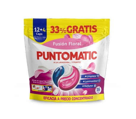 DETERGENTE CAPSULA FUSION FLORAL PUNTOMATIC 208 GR.12+4 UN.GRATIS