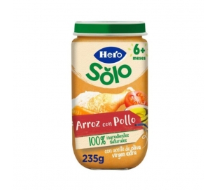 PURE ARROZ CON POLLO HERO BABY 235 GR.