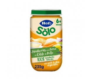 PURE ZANAHORIAS CON ARROZ EN CALDO HERO BABY 235 GR.