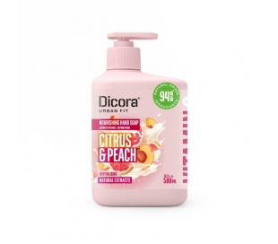 JABON DE MANOS DOSIFIC.CITRICS & PEACH DOCORA URBAN FIT 500 ML.