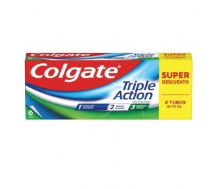 PASTA DENTAL TRIPLE ACTION COLGATE PACK 2X75 ML.
