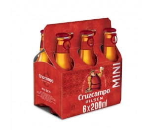 CERVEZA PILSEN CRUZCAMPO PACK 6X200 ML.